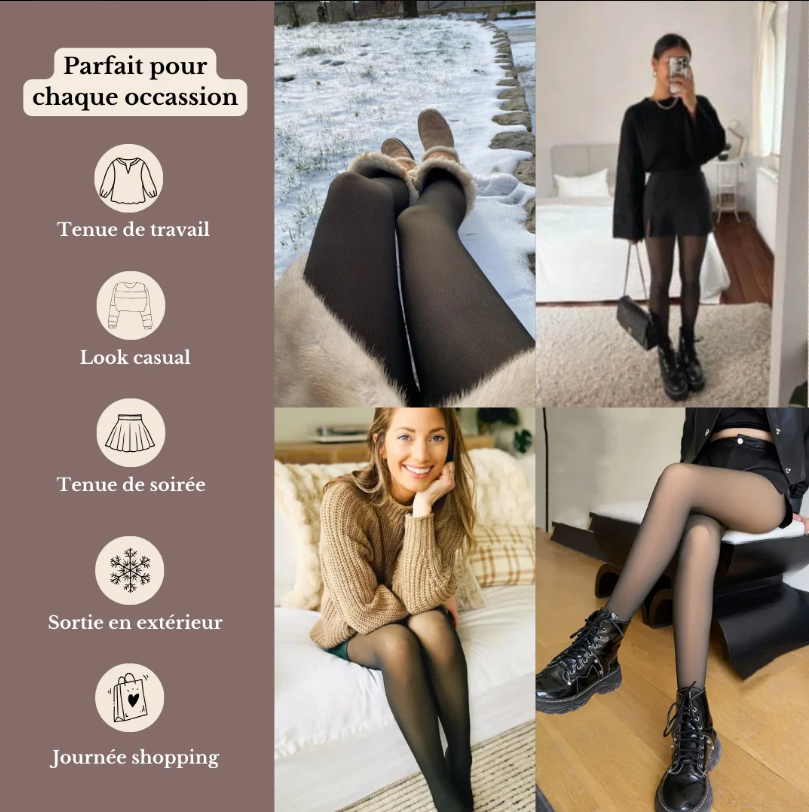 Collant Polaire Effet Transparent