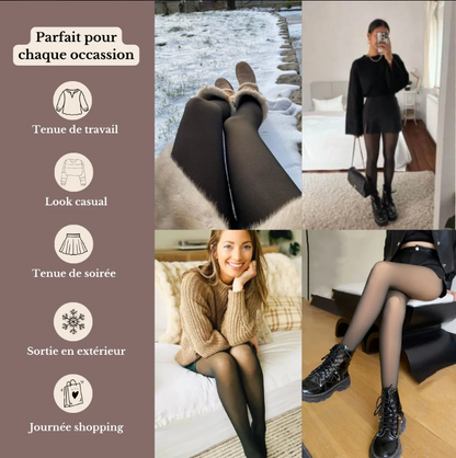 Collant Polaire Effet Transparent