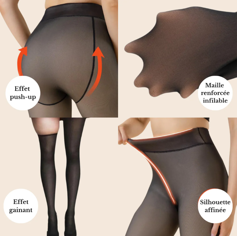 Collant Polaire Effet Transparent